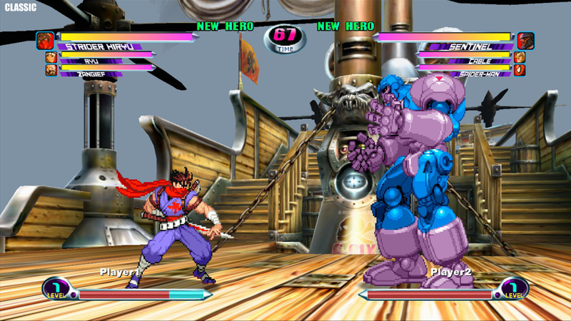 Illustration for article titled Marvel vs Capcom 2, Old Graphics vs New Graphics